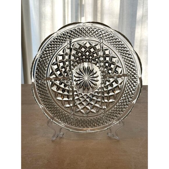 Anchor Hocking Wexford 11" Divided 5 Section Relish Tray Pressed Glass 1960’s - Picture 1 of 7